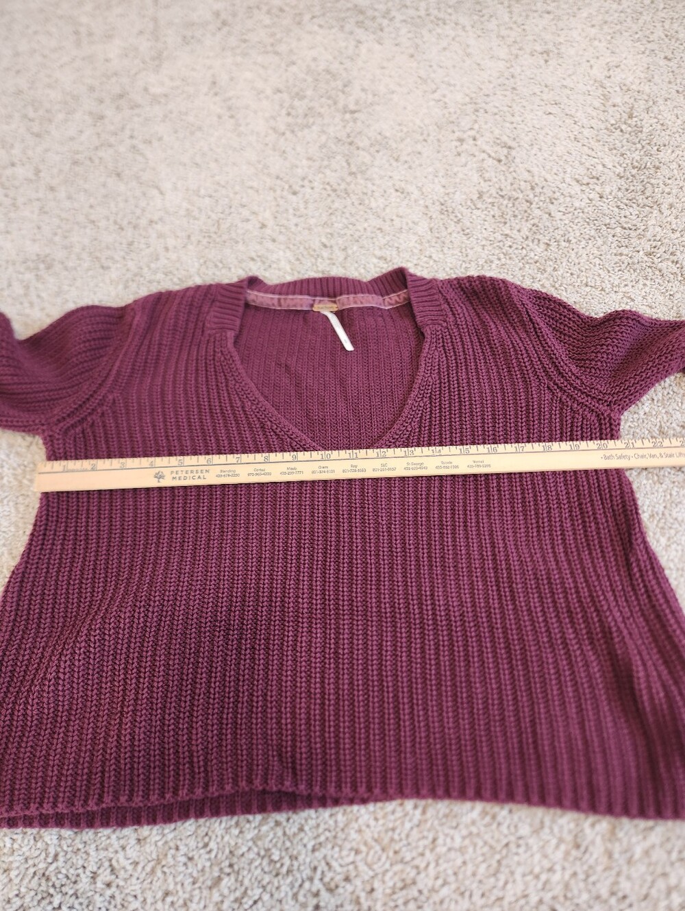 Free People Damsel Sweater Belle Sleeve Size Small - Picture 7 of 8